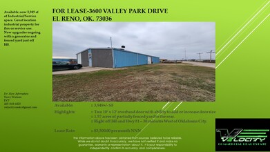 3600 Valley Park Dr, El Reno, OK for lease Building Photo- Image 2 of 7