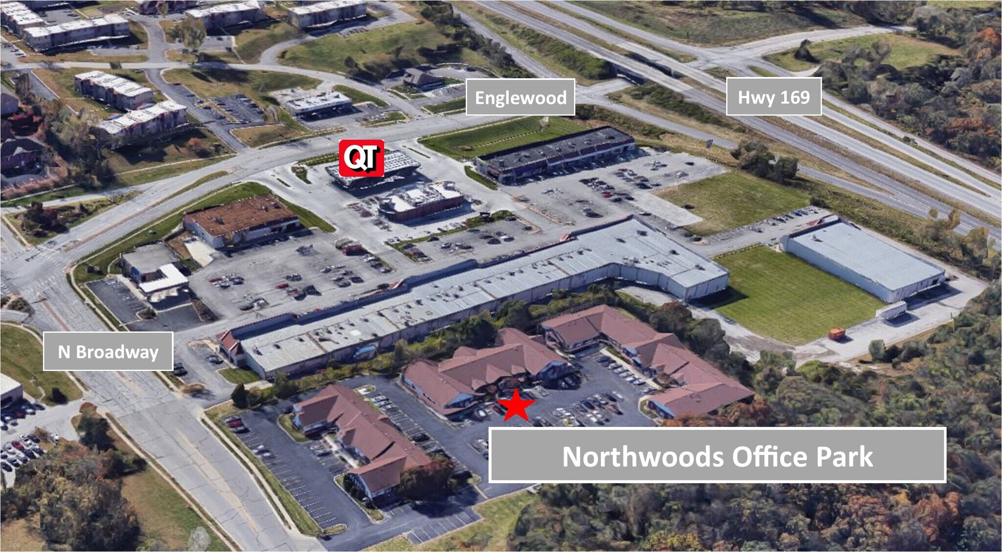 5722-5756 N Broadway St, Kansas City, MO for lease Aerial- Image 1 of 17
