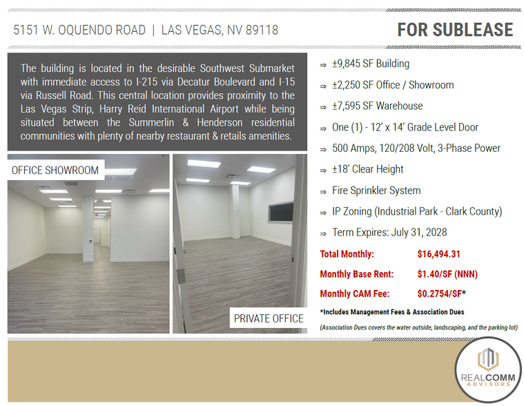 5151 W Oquendo Rd, Las Vegas, NV for lease - Building Photo - Image 2 of 13