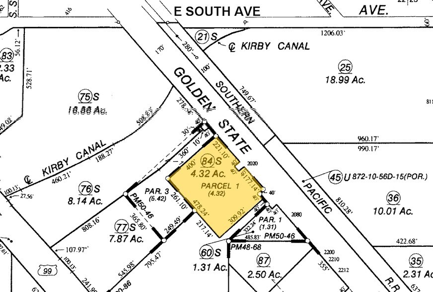 2020 S Golden State Blvd, Fowler, CA for sale - Plat Map - Image 1 of 1