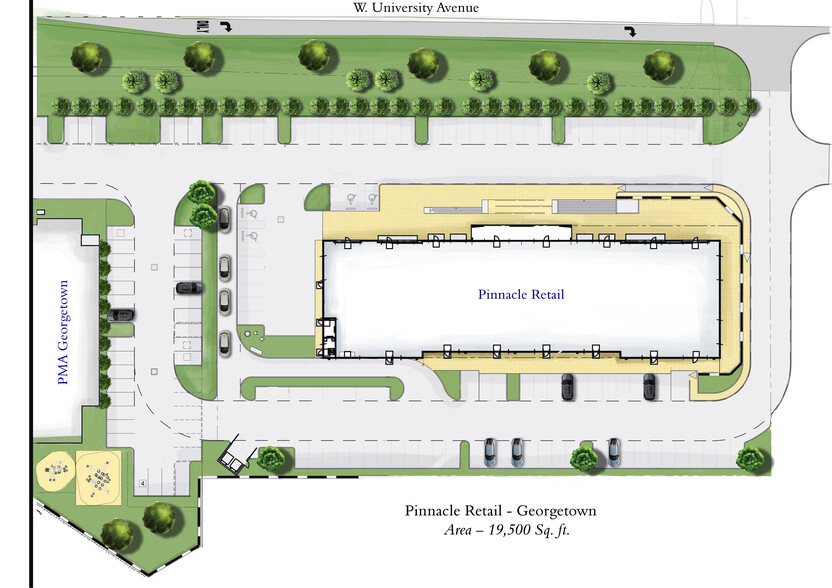 2601 W University Ave, Georgetown, TX for lease - Site Plan - Image 1 of 2