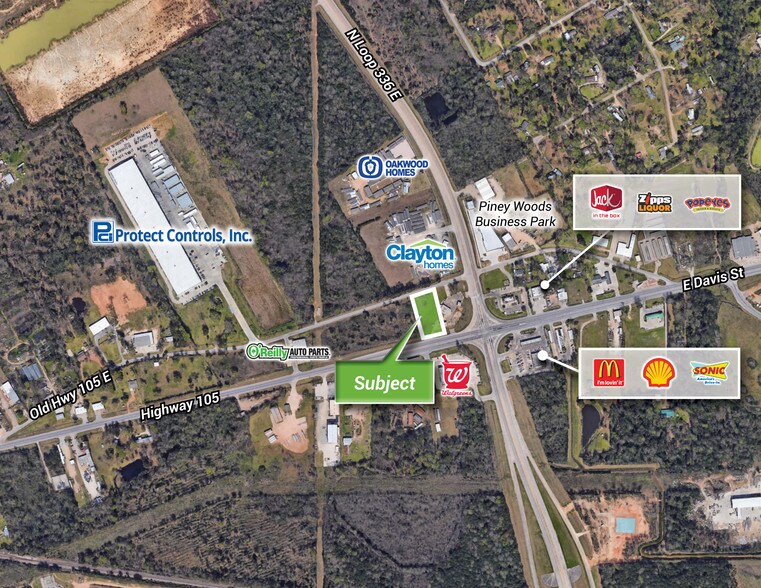 Hwy 105 E & N Loop 336 E, Conroe, TX 77301 (1 AC Pad Site on Highway