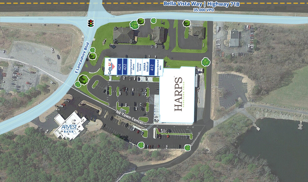 408-426 Town Ctr E, Bella Vista, AR for lease - Building Photo - Image 3 of 4