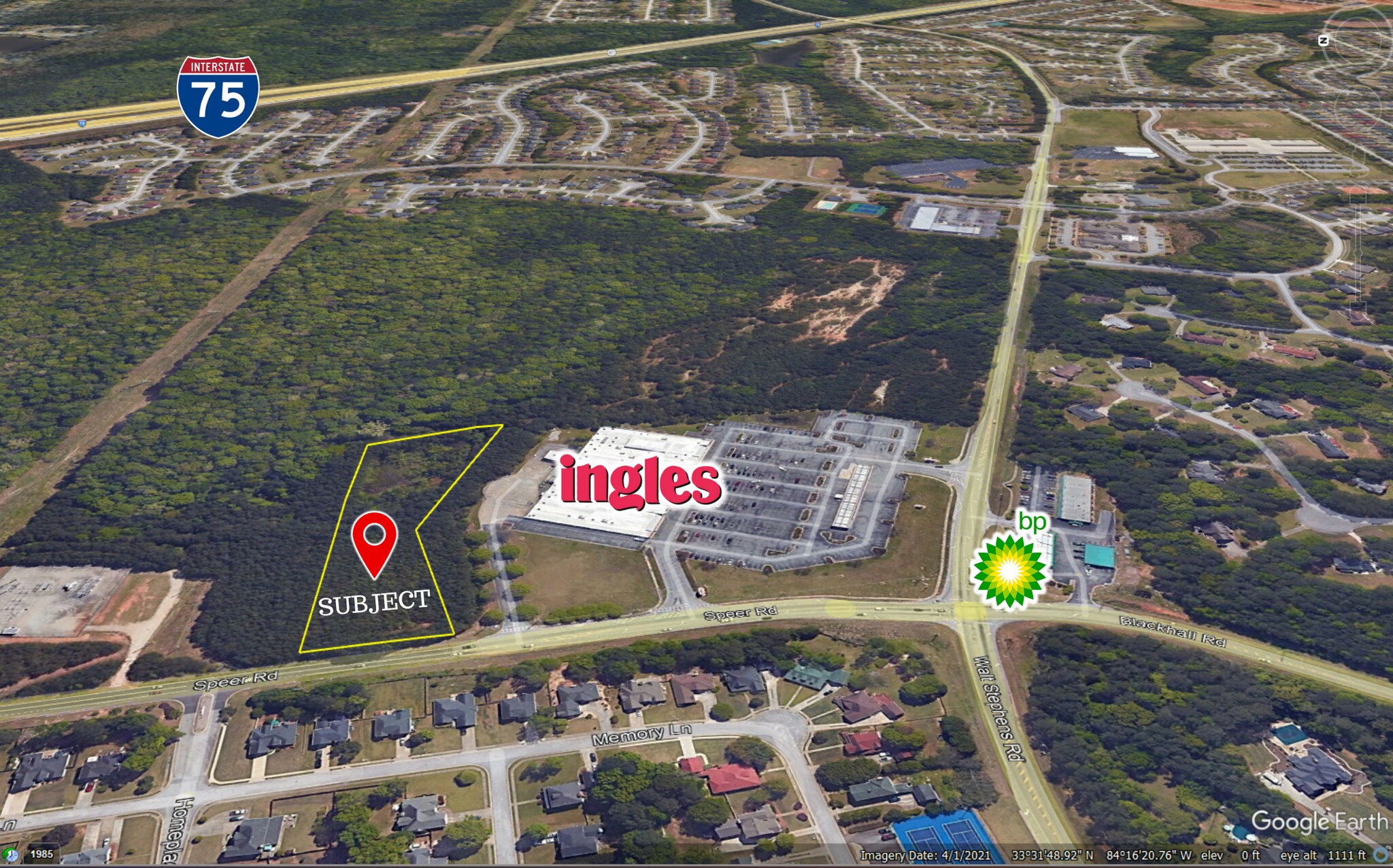 Speer Rd, Stockbridge, GA for sale Aerial- Image 1 of 1