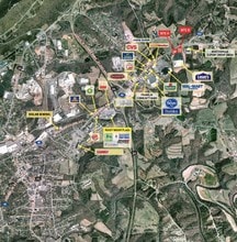 800 Old Franklin Tpke, Rocky Mount, VA - AERIAL map view