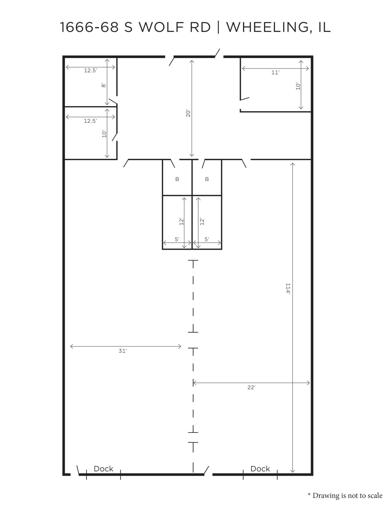1666-1684 S Wolf Rd, Wheeling, IL for lease Floor Plan- Image 1 of 1