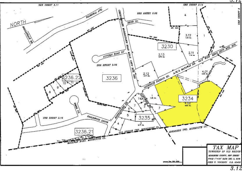 90 Matawan Rd, Matawan, NJ for lease - Plat Map - Image 3 of 15
