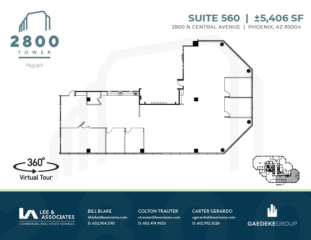 2800 N Central Ave, Phoenix, AZ for lease Floor Plan- Image 1 of 1