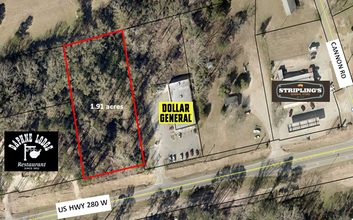 US Hwy 280, Cordele, GA - aerial  map view