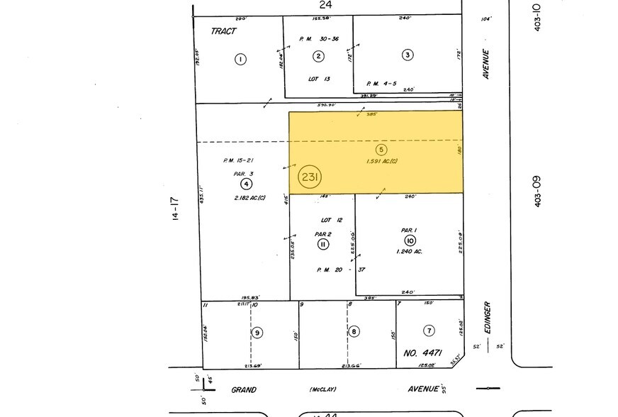 1525 E Edinger Ave, Santa Ana, CA for sale - Plat Map - Image 1 of 1