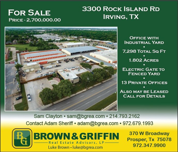 3300 Rock Island Rd, Irving, TX for sale - Aerial - Image 1 of 8