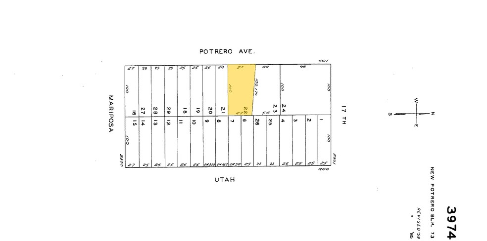 435 Potrero Ave, San Francisco, CA for lease - Plat Map - Image 3 of 4