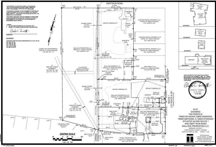 13156, 13200 RT1 2611 & 2631 SWIFTRUN RD portfolio of 4 properties for sale on LoopNet.com - Plat Map - Image 3 of 10
