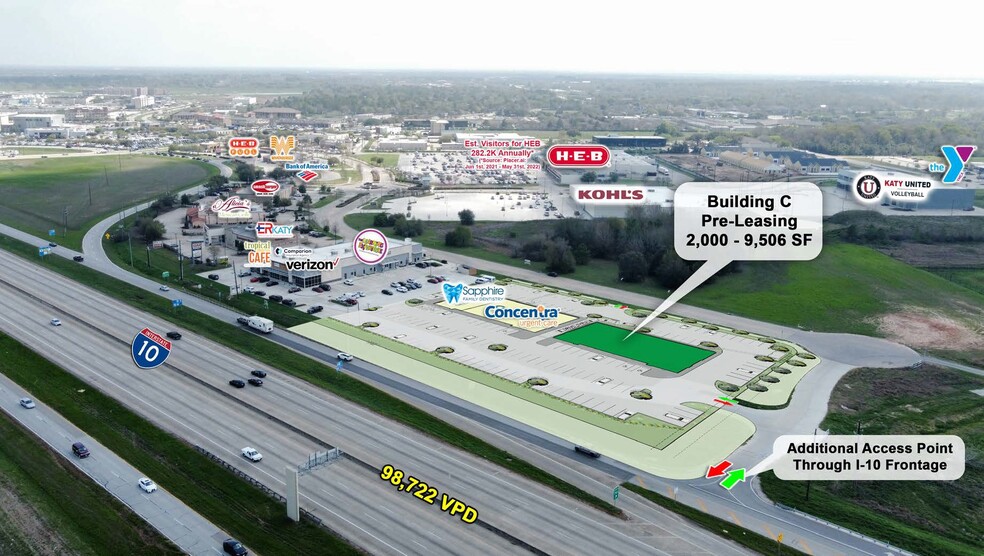 I-10 & Pin Oak Rd, Katy, TX for lease - Aerial - Image 2 of 15