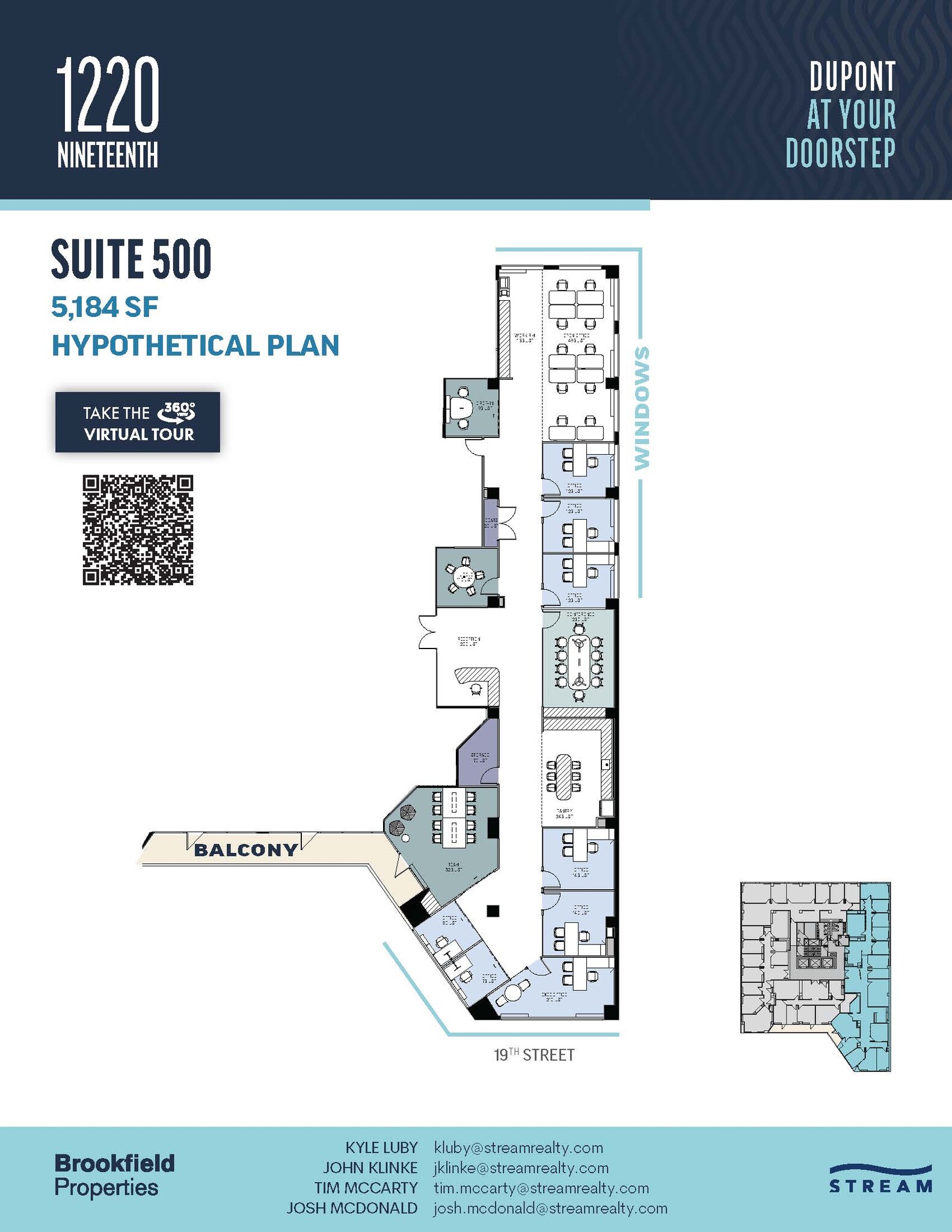 1220 19th St NW, Washington, DC for lease Floor Plan- Image 1 of 2