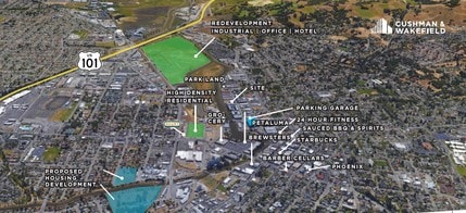 429 1st St, Petaluma, CA for lease Aerial- Image 1 of 12