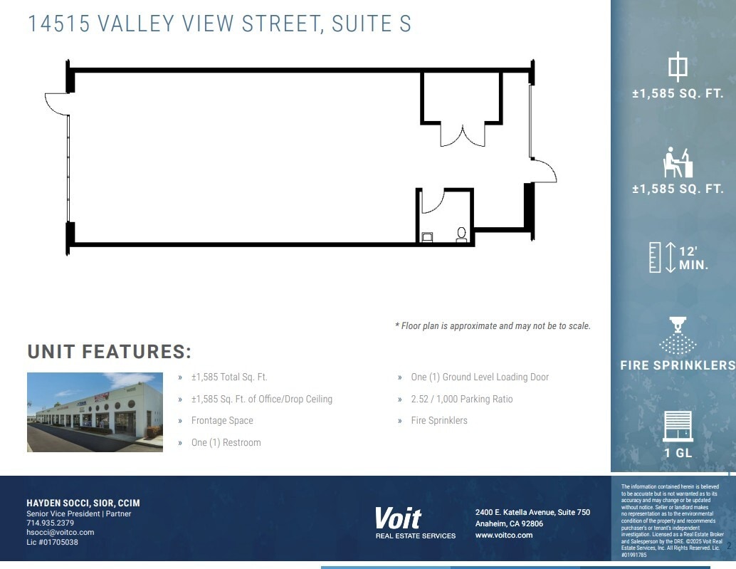14525 Valley View Ave, Santa Fe Springs, CA for lease Floor Plan- Image 1 of 1
