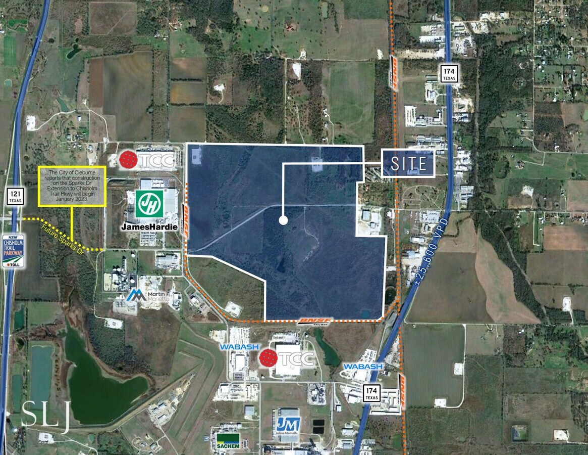 503 Vaughn Rd, Cleburne, TX 76033 ±358 Acre Industrial Development