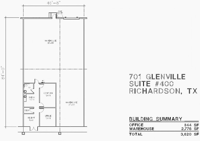 715 N Glenville Dr, Richardson, TX for lease Floor Plan- Image 1 of 2