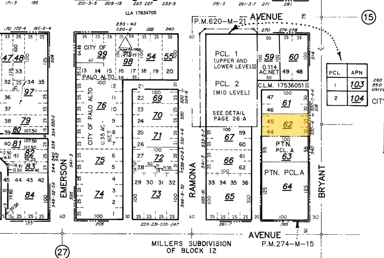 530-536 Bryant St, Palo Alto, CA for lease - Plat Map - Image 2 of 6