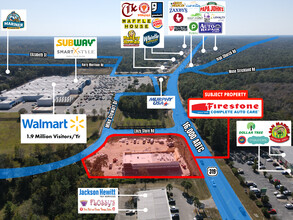 Crawfordville Hwy & Linzy Store Rd, Crawfordville, FL - aerial  map view