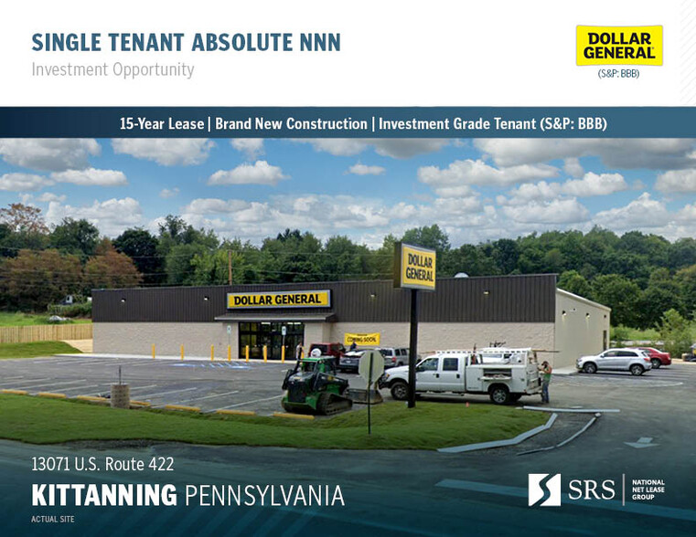 13071 US Route 422 --Dollar General 2022, Kittanning, PA for sale - Building Photo - Image 1 of 1