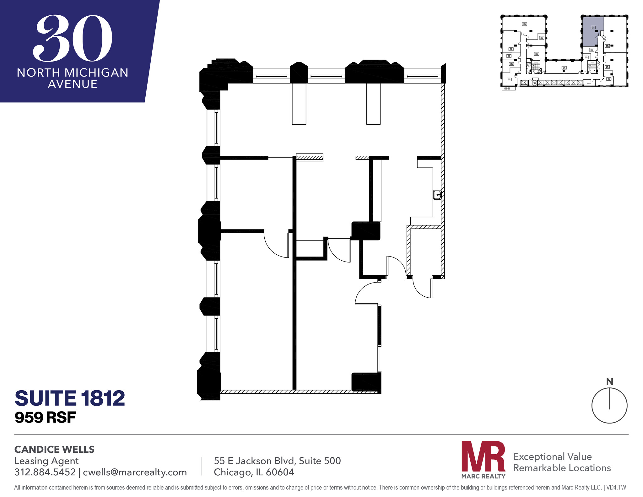 30 N Michigan Ave, Chicago, IL for lease Floor Plan- Image 1 of 8