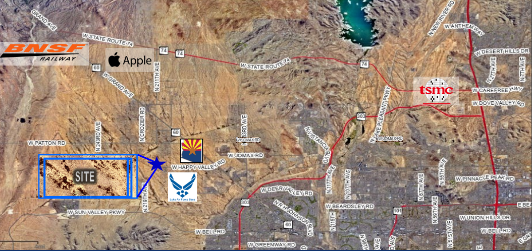 Industrial Land North of Happy Valley Rd, Wittmann, AZ for sale Building Photo- Image 1 of 2