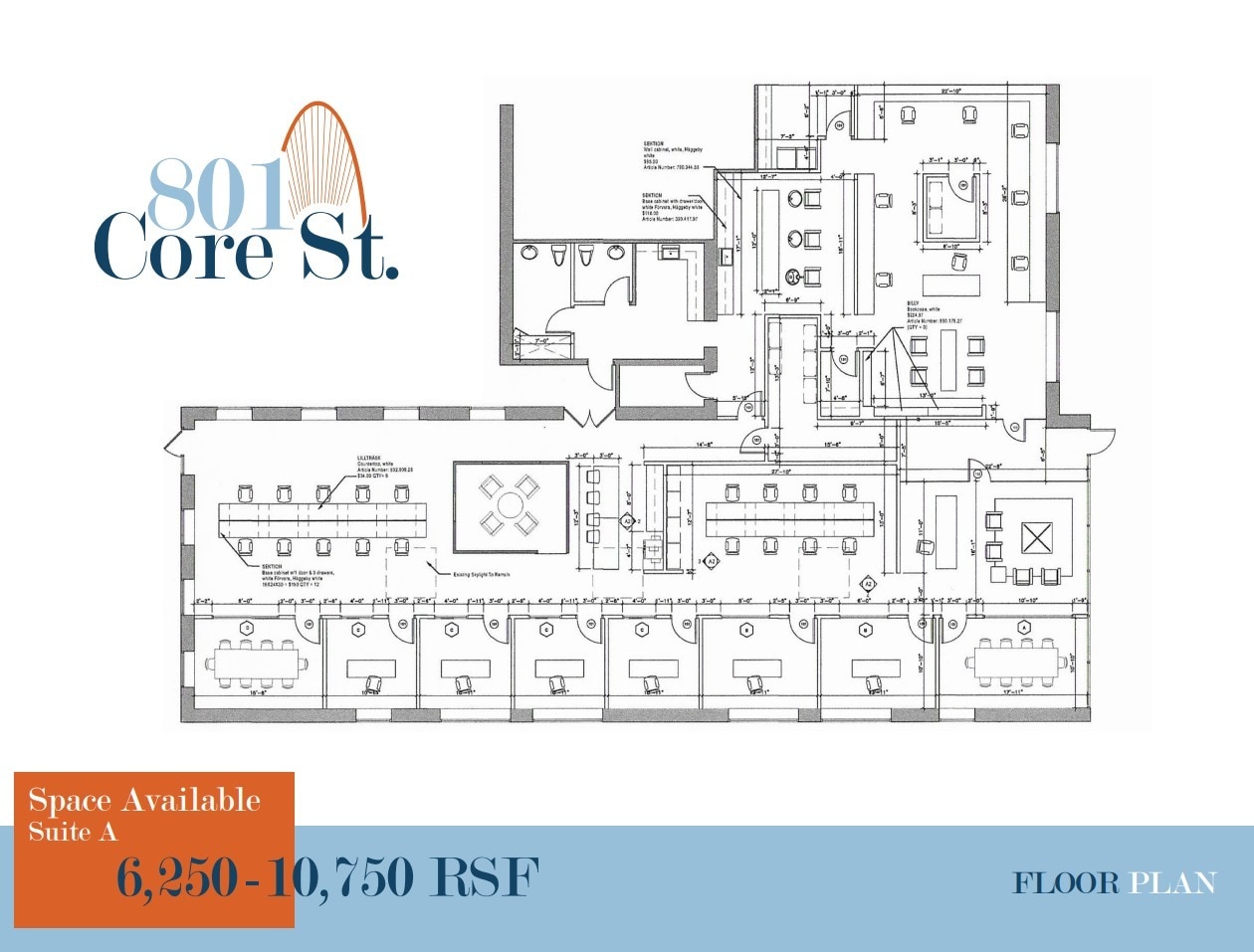 801 Core St, Dallas, TX for sale Floor Plan- Image 1 of 1