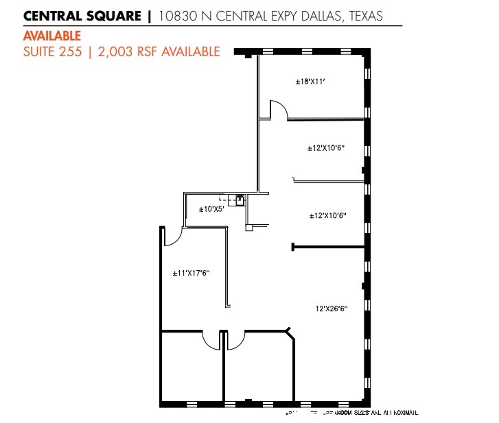 10830 N Central Expy, Dallas, TX for lease Floor Plan- Image 1 of 1