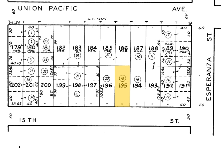 3533 E 15th St, Los Angeles, CA for sale - Plat Map - Image 1 of 1