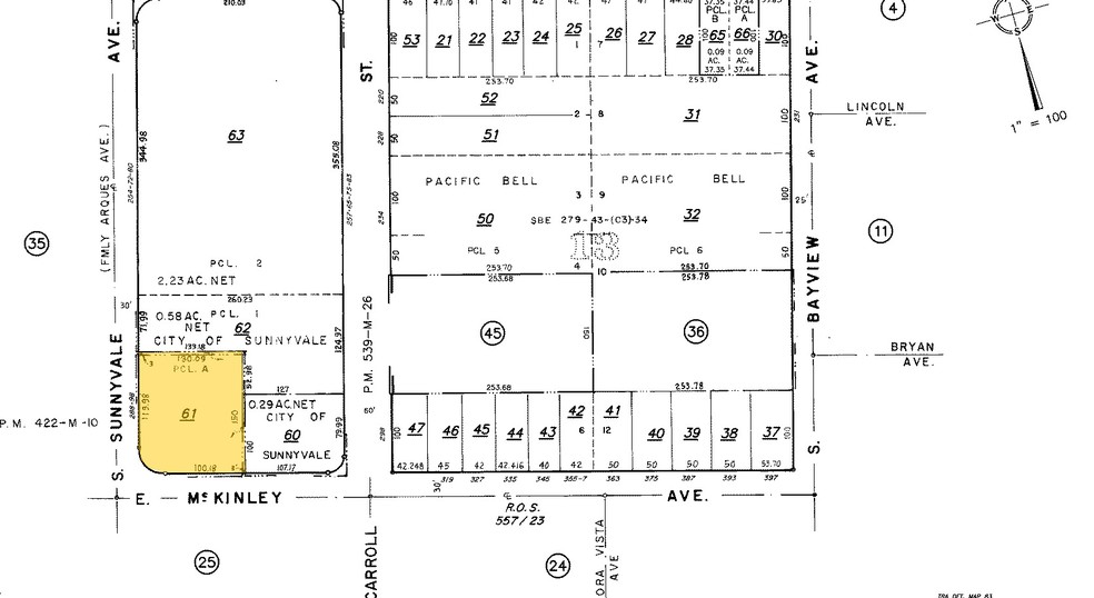 298 S Sunnyvale Ave, Sunnyvale, CA for lease - Plat Map - Image 2 of 15