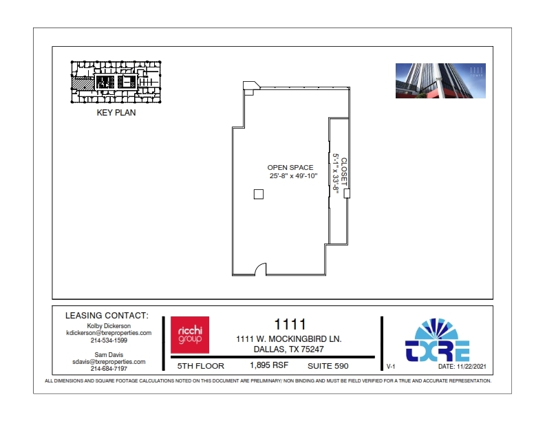 1111 W Mockingbird Ln, Dallas, TX for lease Floor Plan- Image 1 of 1