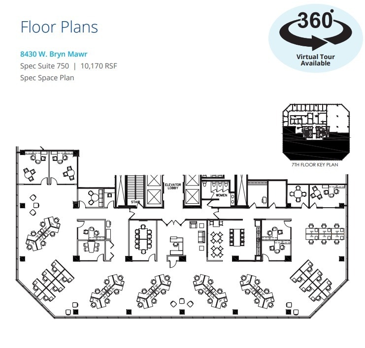 8410 W Bryn Mawr Ave, Chicago, IL for lease Floor Plan- Image 1 of 2