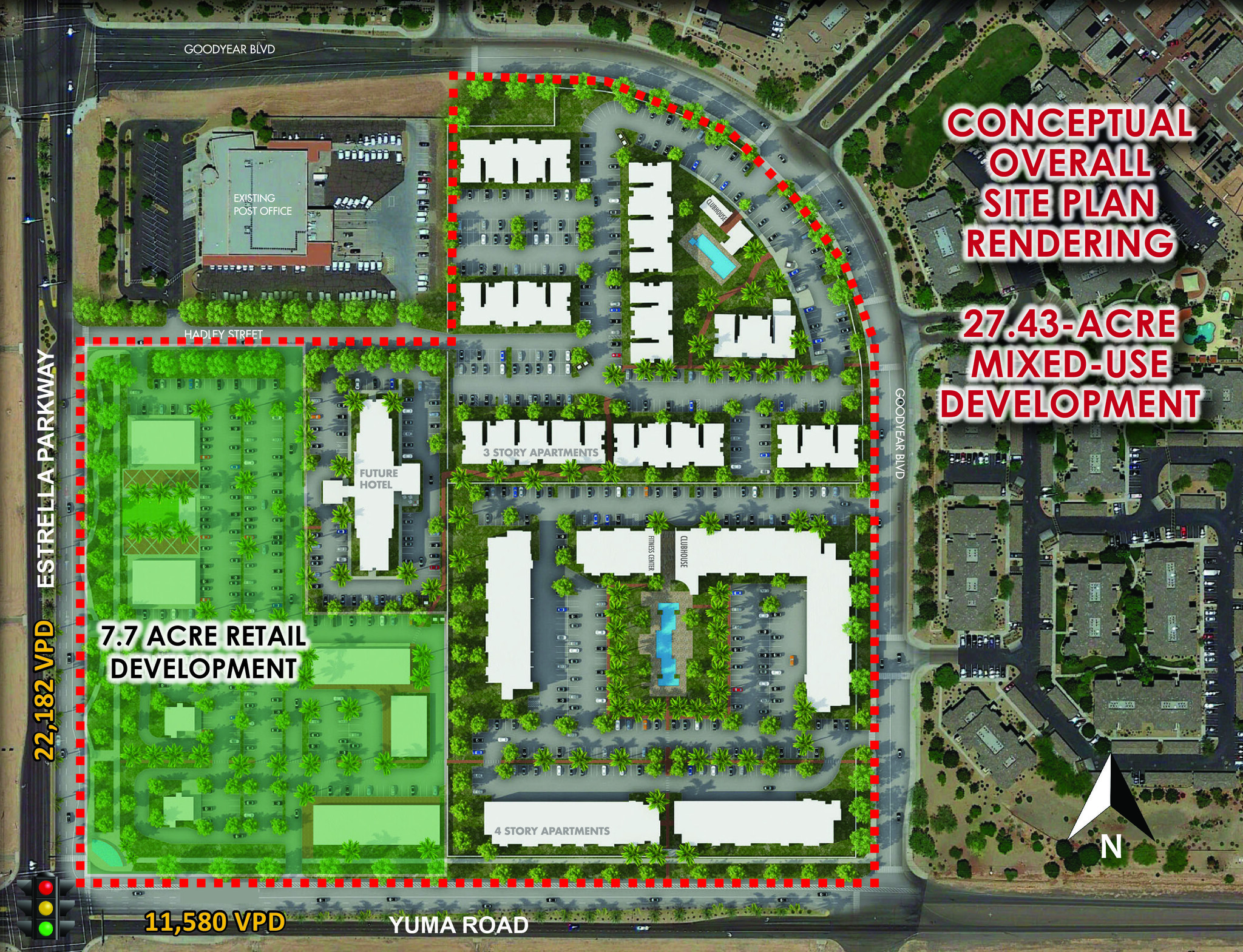 Estrella Pky, Goodyear, AZ for lease Aerial- Image 1 of 4