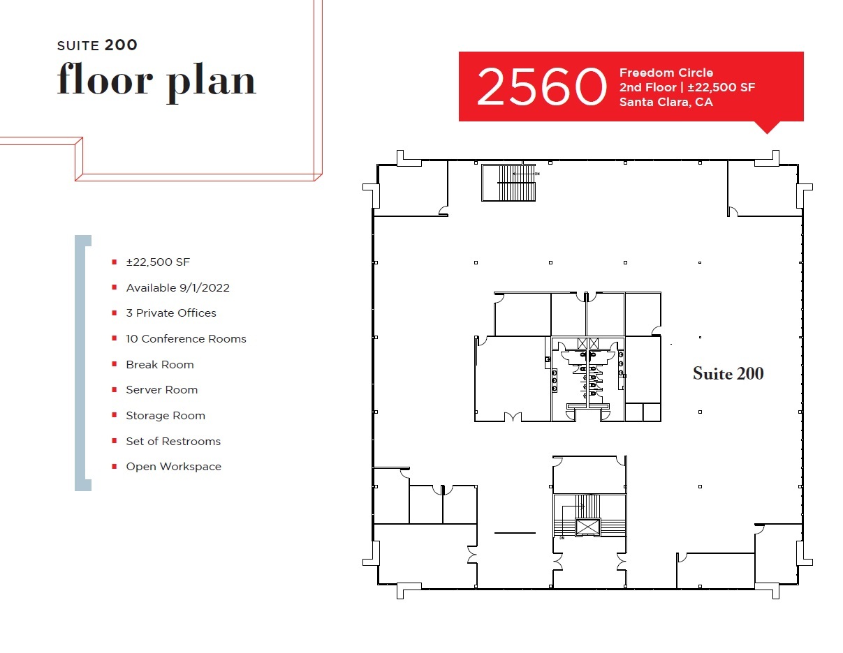 2518 Mission College Blvd, Santa Clara, CA for lease Floor Plan- Image 1 of 1