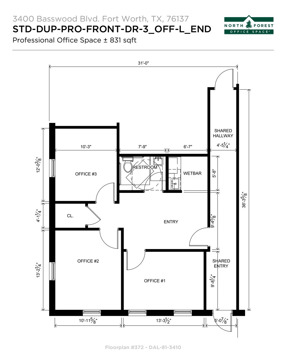 3400-3420 Basswood Blvd, Fort Worth, TX for lease Floor Plan- Image 1 of 1