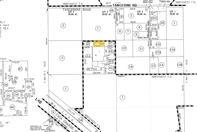 8365 W Tangerine Rd, Marana, AZ for lease - Plat Map - Image 2 of 2