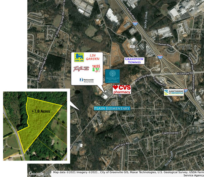 0 Hammond Rd, Simpsonville, SC for sale - Aerial - Image 2 of 2