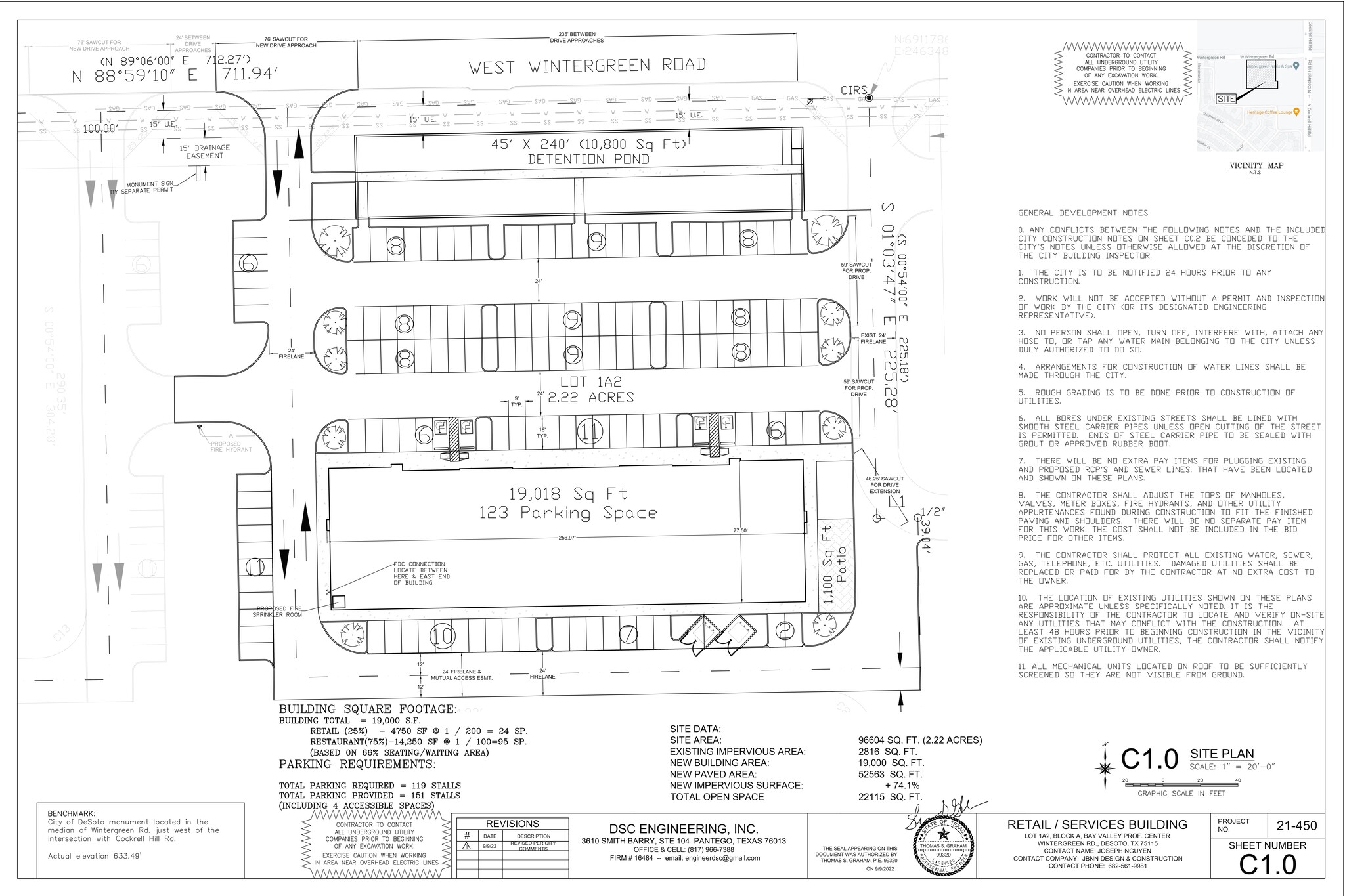 1314 W Wintergreen Rd, DeSoto, TX for lease Site Plan- Image 1 of 9