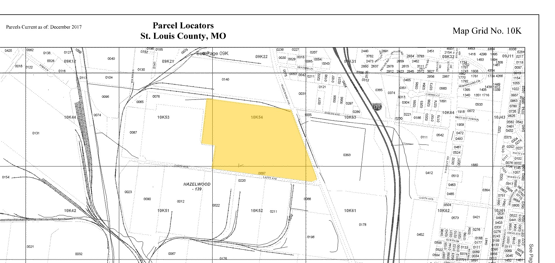 7101 Hazelwood Ave, Hazelwood, MO for sale Plat Map- Image 1 of 1