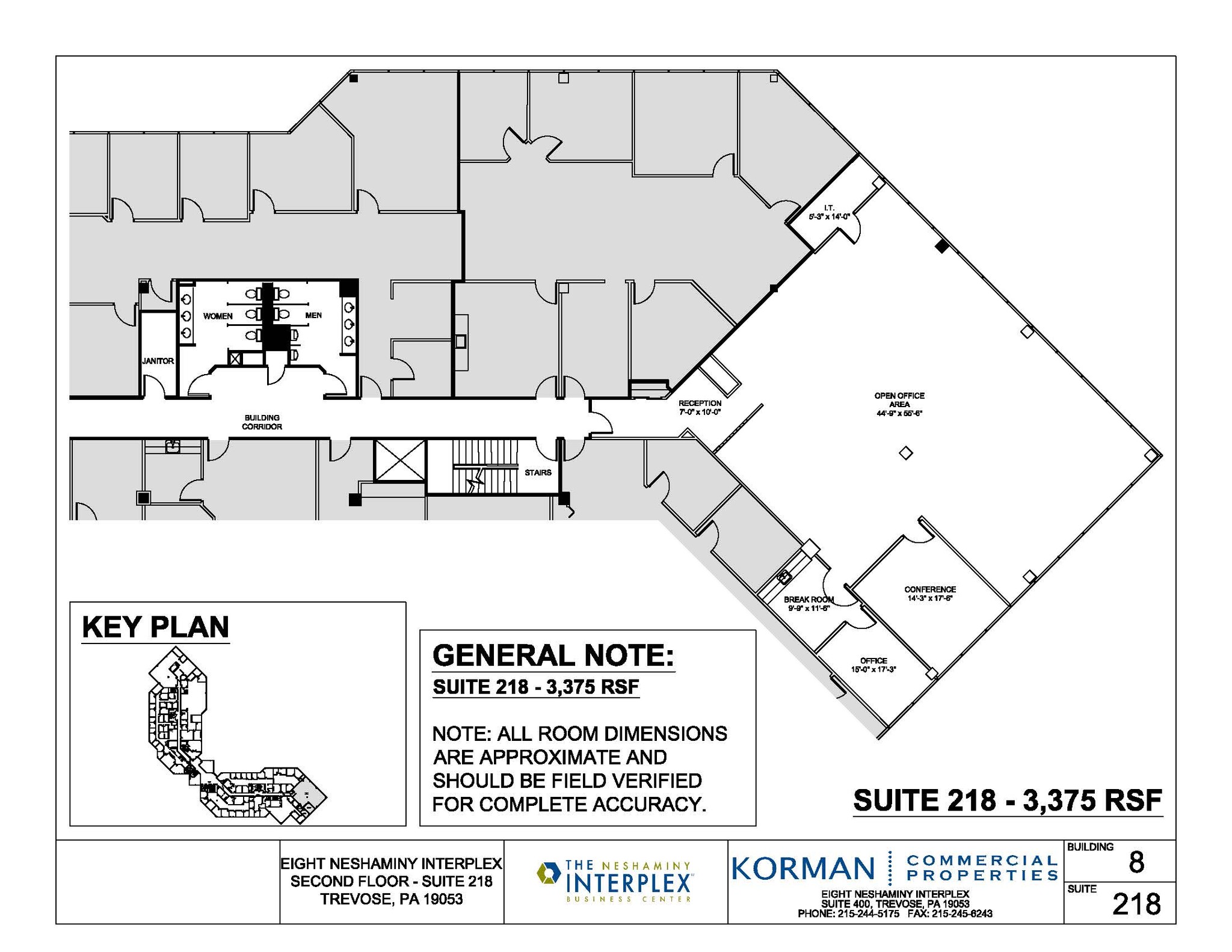 8 Neshaminy Interplex, Trevose, PA for lease Floor Plan- Image 1 of 2