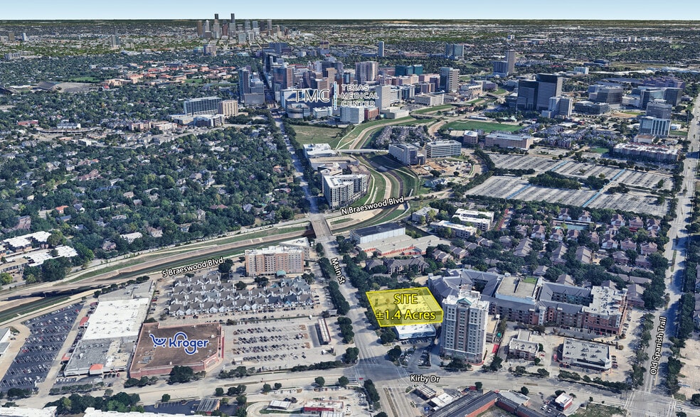7807 Main St, Houston, TX for lease - Aerial - Image 1 of 8