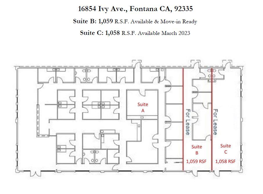 16854 Ivy Ave, Fontana, CA for lease Floor Plan- Image 1 of 1