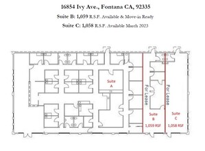 16854 Ivy Ave, Fontana, CA for lease Floor Plan- Image 1 of 1