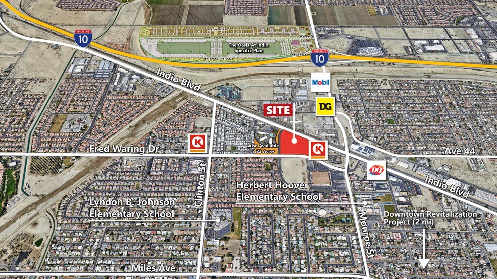 Indio Blvd & Hoover St, Indio, CA for sale - Aerial - Image 1 of 2