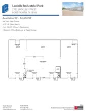 2661-2669 Ludelle St, Fort Worth, TX for lease Floor Plan- Image 2 of 2