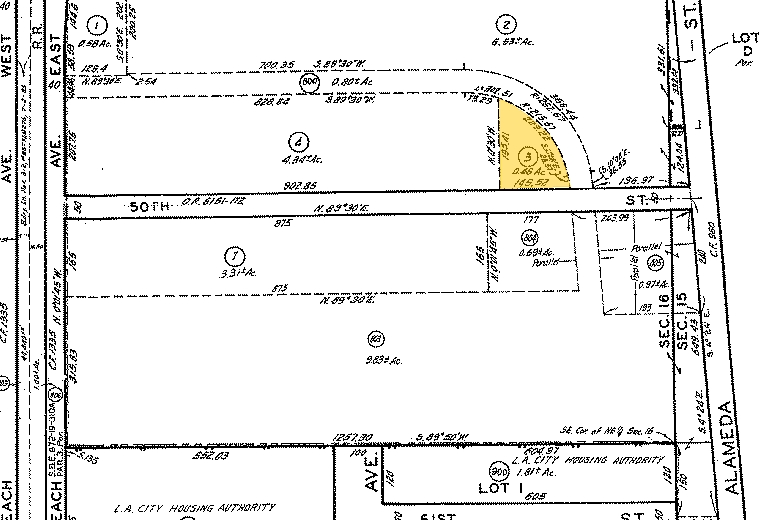 1841 E 50th St, Los Angeles, CA for sale - Plat Map - Image 3 of 4