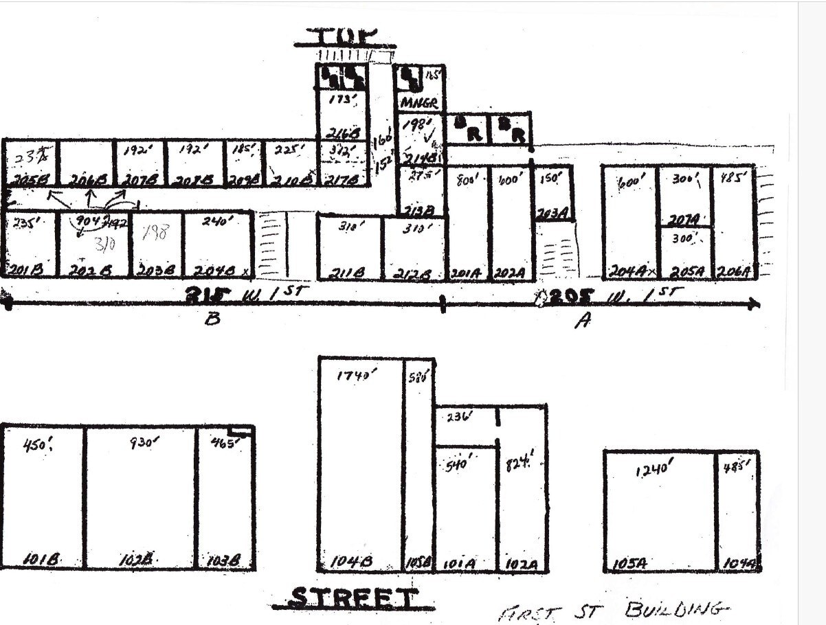 205-215 W 1st St, Tustin, CA for lease Floor Plan- Image 1 of 1