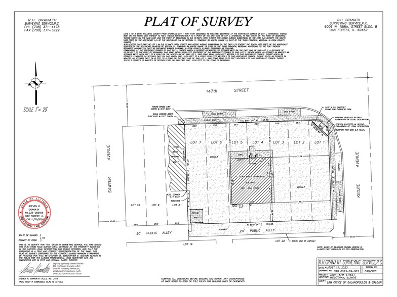 3201 147th, Midlothian, IL for sale - Site Plan - Image 1 of 1